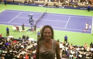 Enjoying US Open Tennis Match