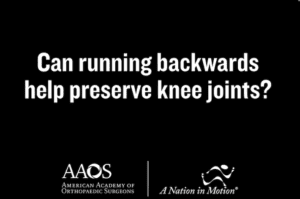 Can running backwards help preserve knee joints?