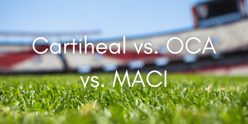 How does Cartiheal compare to OCA and MACI?